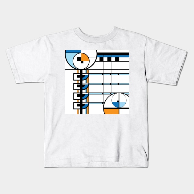 Mid Century Modern Grady Gammage Tranquility Kids T-Shirt by RachelSpeir